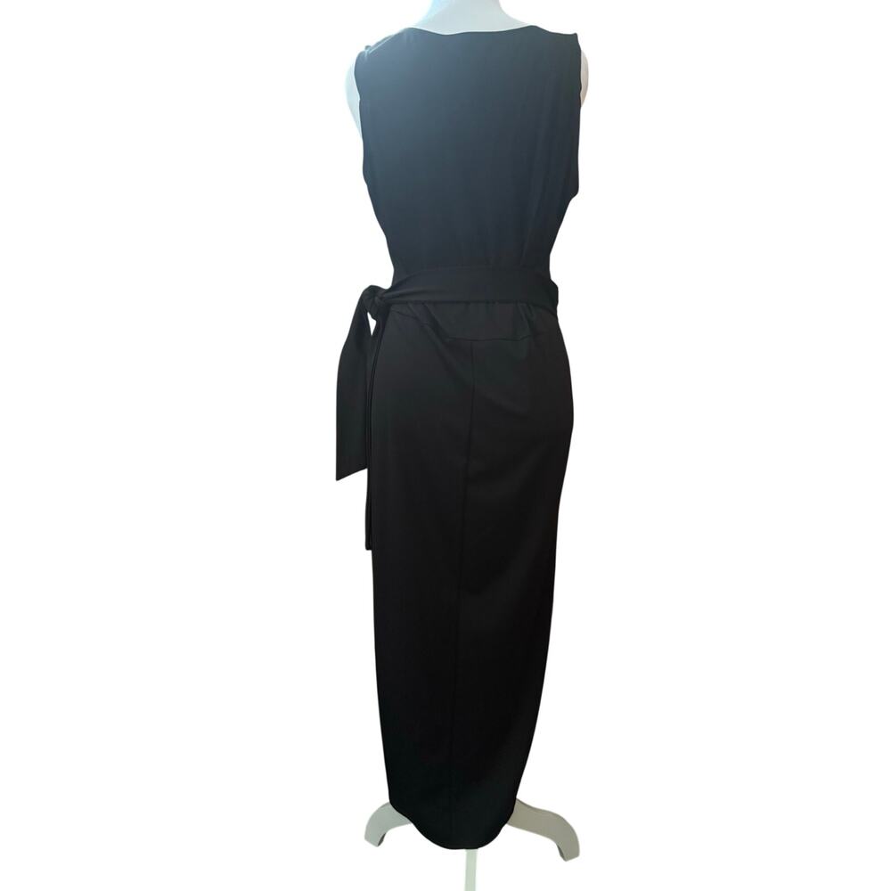 Tribal Femme Black Wrap Tie Waist Dress Black Size Medium - Picture 5 of 7